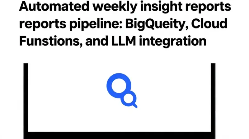 ทำความเข้าใจเจตนาการค้นหาและประโยชน์ของการรวม BigQuery, Cloud Functions, และ LLM เพื่อสร้างรายงาน Insight รายสัปดาห์อัตโนมัติ