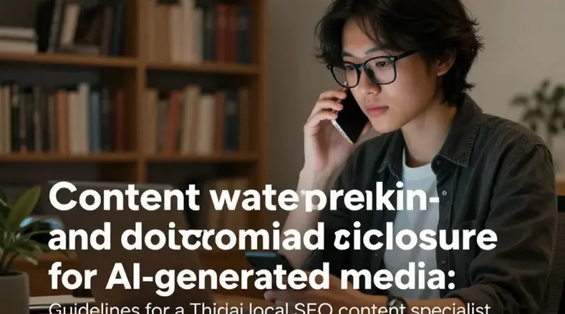 นโยบาย Content Watermarking และ Disclosure เมื่อใช้ AI สร้างสื่อ: แนวทางปฏิบัติสำหรับ Local SEO Content Specialist ในไทย