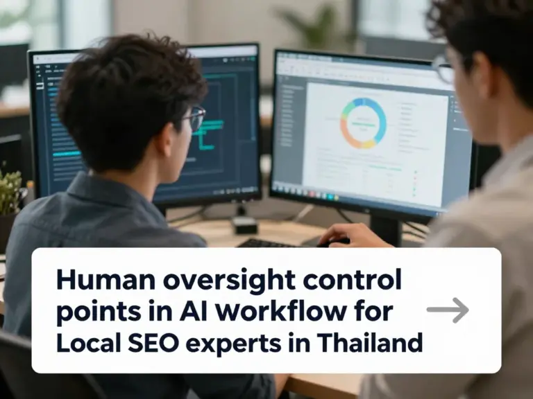 นโยบาย Human Oversight: จุดควบคุมที่ต้องให้คนตรวจในเวิร์กโฟลว์ AI สำหรับผู้เชี่ยวชาญด้าน Local SEO ในประเทศไทย