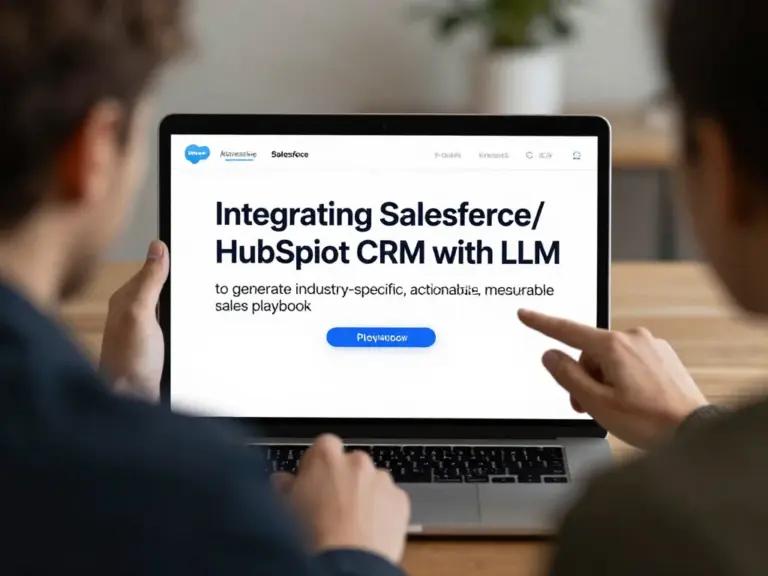 ผสาน CRM Salesforce/HubSpot กับ LLM เพื่อสร้าง Playbook การขายรายอุตสาหกรรมที่ใช้งานได้จริงและวัดผลได้