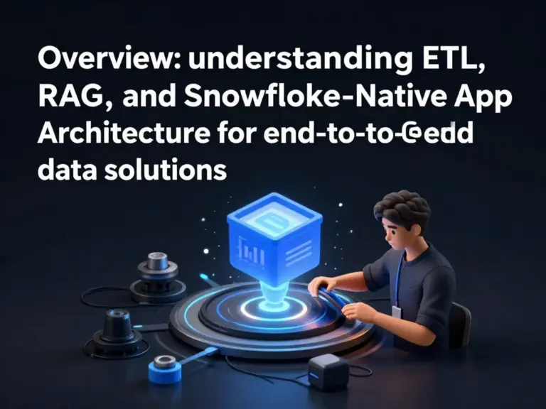 ภาพรวม: ทำความเข้าใจแนวคิด ETL, RAG และสถาปัตยกรรม Snowflake Native App สำหรับโซลูชันข้อมูลครบวงจร