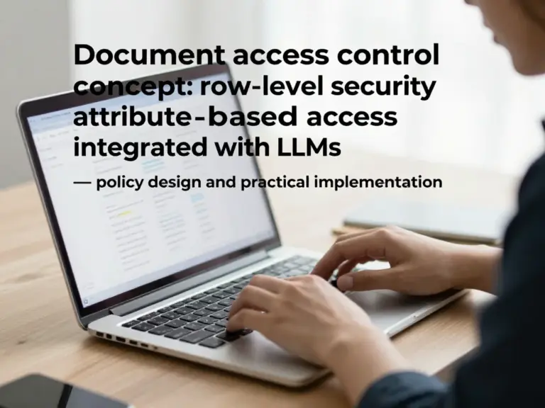 มาตรการควบคุมสิทธิ์เอกสาร: Row-level Security + Attribute-based Access กับ LLM — แนวทางออกแบบ ปฏิบัติ และตัวอย่างใช้งานเชิงนโยบาย