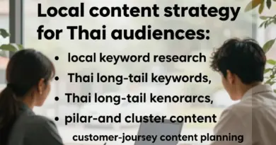 วางกลยุทธ์คอนเทนต์ท้องถิ่นที่ได้ผล: การวิจัยคีย์เวิร์ดเชิงพื้นที่ ใช้ long-tail keywords ภาษาไทยและท้องถิ่น การสร้าง pillar & cluster content และการทำแผนคอนเทนต์ตาม customer journey