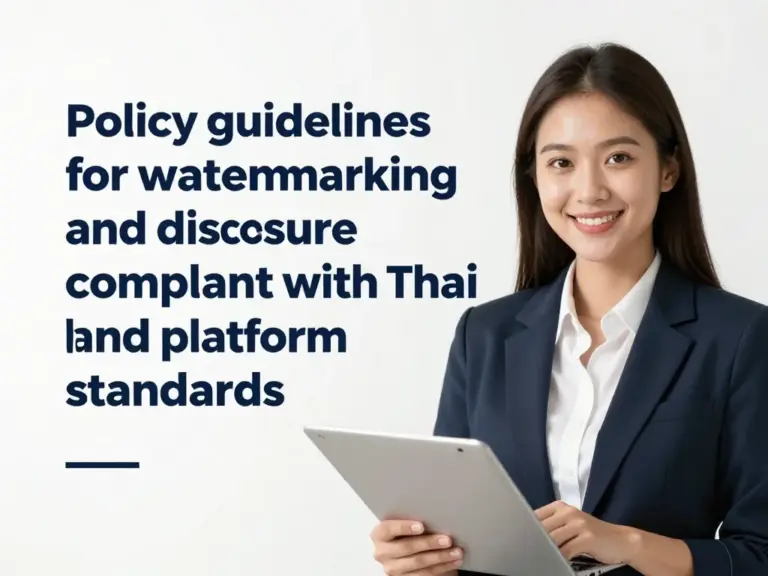 วิธีวางนโยบาย Watermarking และ Disclosure ให้สอดคล้องกับกฎหมายไทยและแนวทางแพลตฟอร์ม