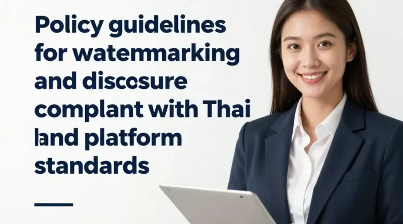 วิธีวางนโยบาย Watermarking และ Disclosure ให้สอดคล้องกับกฎหมายไทยและแนวทางแพลตฟอร์ม