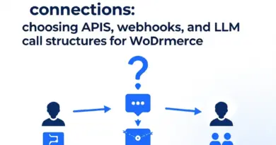 สถาปัตยกรรมการเชื่อมต่อ: วิธีเลือก API, webhook, และโครงสร้างการเรียกโมเดล LLM แบบเรียลไทม์กับ WooCommerce