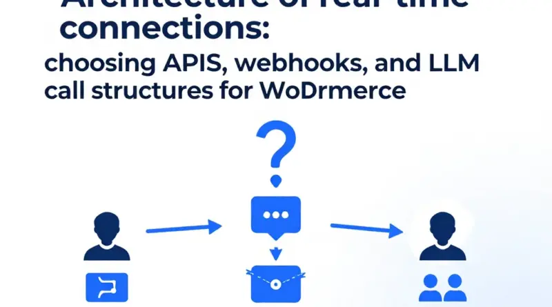 สถาปัตยกรรมการเชื่อมต่อ: วิธีเลือก API, webhook, และโครงสร้างการเรียกโมเดล LLM แบบเรียลไทม์กับ WooCommerce
