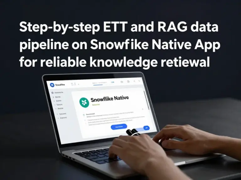 สร้าง Data Pipeline ETL + RAG บน Snowflake Native App อย่างเป็นขั้นตอนเพื่อระบบค้นคืนความรู้ที่เชื่อถือได้