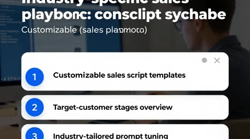 สร้าง Playbook การขายเฉพาะอุตสาหกรรม: แม่แบบสคริปต์การขาย, สถานะลูกค้าเป้าหมาย, และการปรับจูน prompt สำหรับแต่ละอุตสาหกรรม