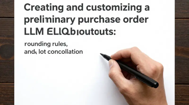 สร้างและปรับแต่งคำสั่งซื้อเบื้องต้น (Preliminary PO) โดยใช้ผลลัพธ์จาก LLM: กฎการปัด เลเวลความปลอดภัย และการรวมล็อต