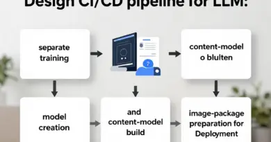ออกแบบ Pipeline CI/CD สำหรับ LLM: แยกขั้นตอนการเทรน โมเดล การบิลด์คอนเทนต์โมเดล และการเตรียมอิมเมจ/แพ็กเกจเพื่อส่ง deploy