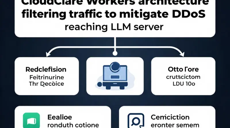 ออกแบบสถาปัตยกรรม Cloudflare Workers เพื่อกรองทราฟฟิกและลดความเสี่ยง DDoS ก่อนถึงเซิร์ฟเวอร์ LLM