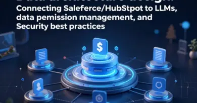 ออกแบบสถาปัตยกรรมข้อมูล: วิธีเชื่อมต่อ Salesforce/HubSpot กับ LLM, การจัดการการอนุญาตข้อมูล, และแนวปฏิบัติด้านความปลอดภัย