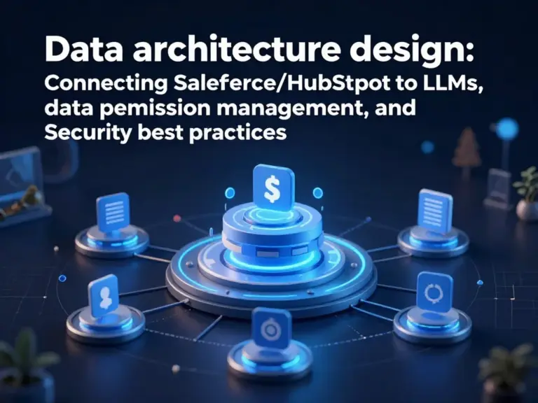ออกแบบสถาปัตยกรรมข้อมูล: วิธีเชื่อมต่อ Salesforce/HubSpot กับ LLM, การจัดการการอนุญาตข้อมูล, และแนวปฏิบัติด้านความปลอดภัย