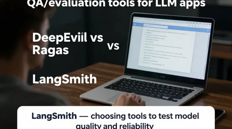 เครื่องมือ QA/Eval สำหรับ LLM แอป: DeepEval vs Ragas vs LangSmith — วิธีเลือกเครื่องมือที่ใช่สำหรับทดสอบ คุณภาพและความน่าเชื่อถือของโมเดล