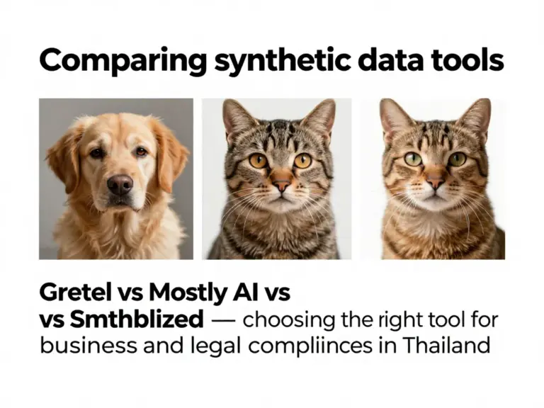 เปรียบเทียบเครื่องมือสร้างข้อมูลสังเคราะห์: Gretel vs Mostly AI vs Synthesized — เลือกเครื่องมือที่เหมาะกับธุรกิจและการปฏิบัติตามกฎหมายในไทย