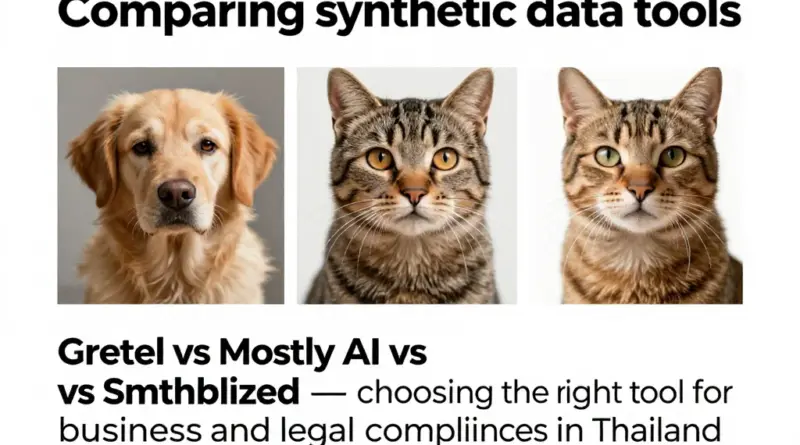 เปรียบเทียบเครื่องมือสร้างข้อมูลสังเคราะห์: Gretel vs Mostly AI vs Synthesized — เลือกเครื่องมือที่เหมาะกับธุรกิจและการปฏิบัติตามกฎหมายในไทย