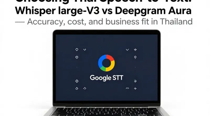 เลือก Speech-to-Text สำหรับภาษาไทย: Whisper large-v3 vs Deepgram Aura vs Google STT — วิธีเลือกแพลตฟอร์มที่แม่นยำ คุ้มค่า และเหมาะกับธุรกิจในไทย