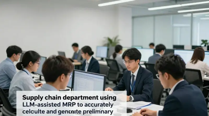 แผนกซัพพลายเชน: ใช้ LLM-assisted MRP คำนวณความต้องการและจัดคำสั่งซื้อเบื้องต้นอย่างแม่นยำในองค์กรไทย