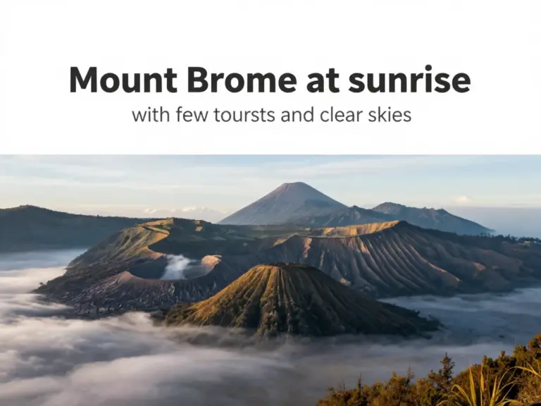 Best Time to Visit Mount Bromo for Fewer Crowds and Better Weather