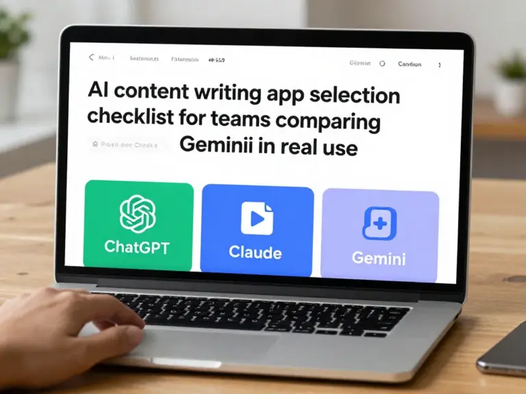 Checklist เลือกแอป AI เขียนคอนเทนต์สำหรับทีม: เปรียบเทียบ ChatGPT, Claude และ Gemini แบบใช้งานจริง