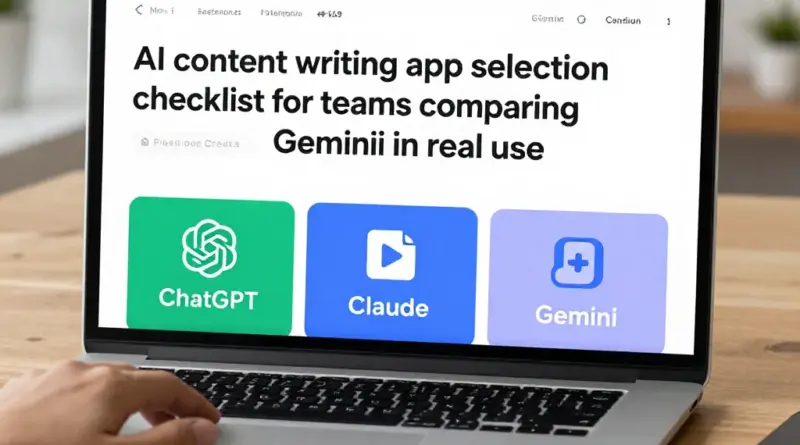 Checklist เลือกแอป AI เขียนคอนเทนต์สำหรับทีม: เปรียบเทียบ ChatGPT, Claude และ Gemini แบบใช้งานจริง
