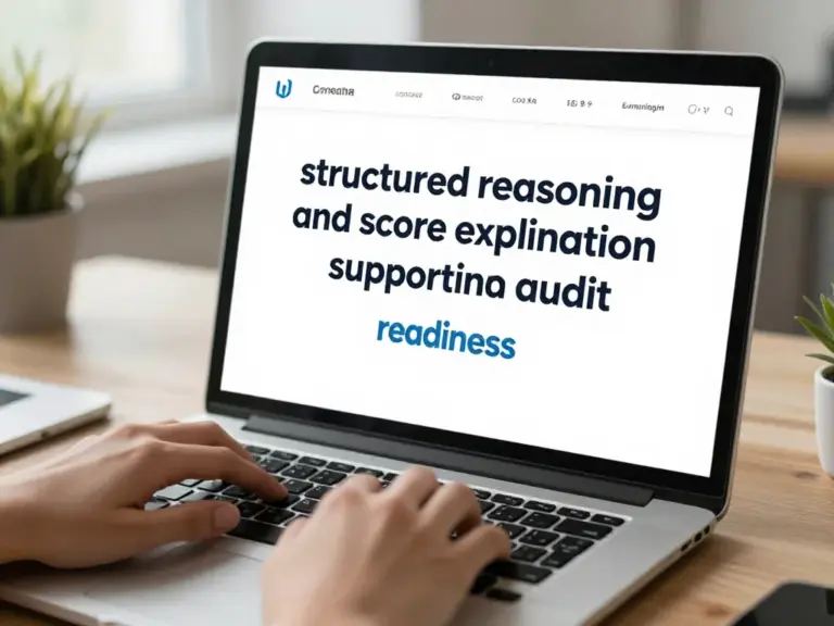 How Reasoning Structure and Score Explanations Support Audit Readiness