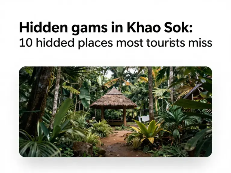 Hidden Gems in Khao Sok: 10 Places Most Tourists Miss